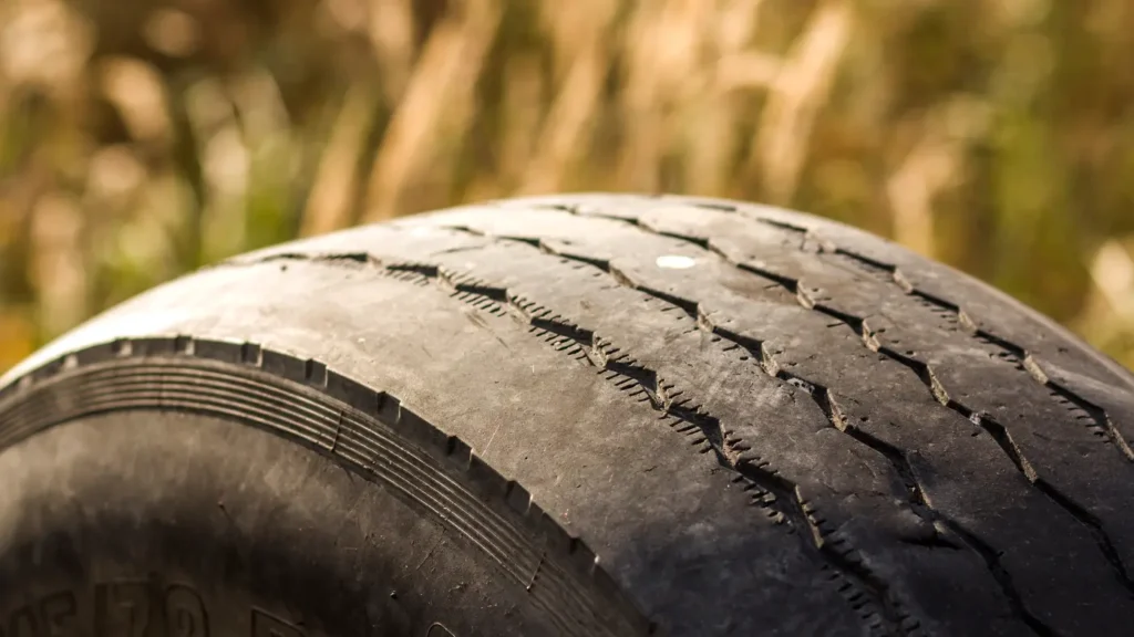 worn tyre tread